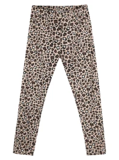 Yes! Do Kid'S Completo 2 pezzi da bambina con maglietta e leggings animalier - bianco