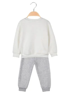 Yes! Do Kid'S Completo 2 pezzi da neonata con felpa e pantaloni tuta - bianco