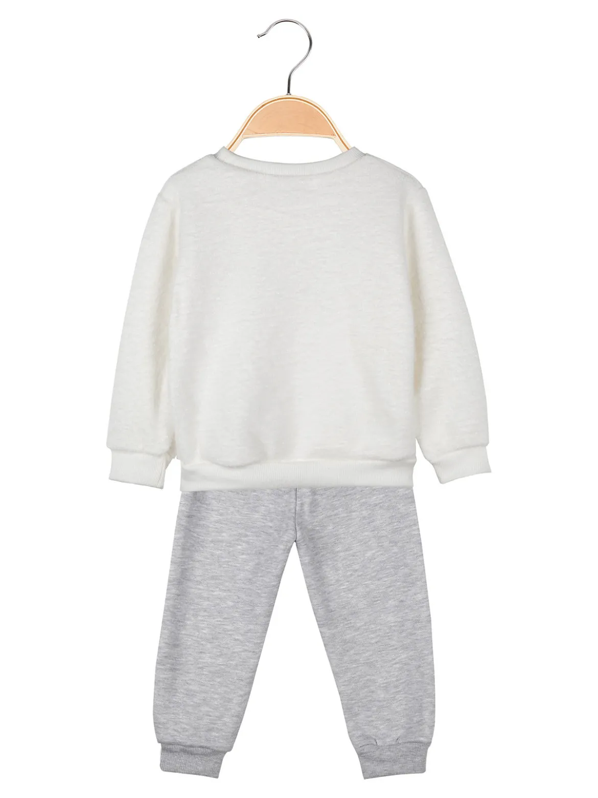 Yes! Do Kid'S Completo 2 pezzi da neonata con felpa e pantaloni tuta - bianco