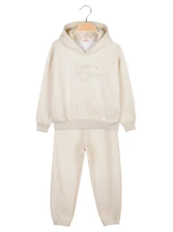 Yes! Do Kid'S Completo tuta felpata da bambina 2 pezzi con cappuccio