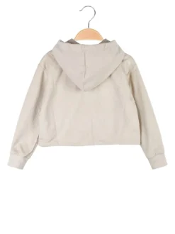 Yes! Do Kid'S Felpa da bambina cropped con cappuccio e zip