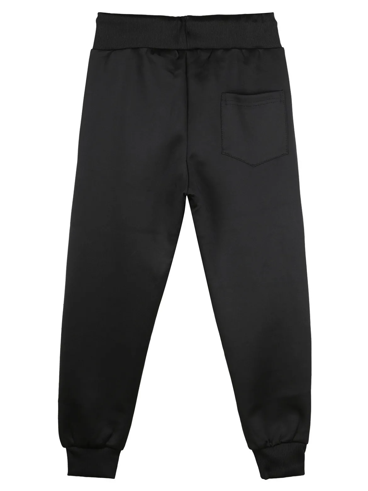 Yi Boy Pantaloni da bambino con coulisse e polsini - nero