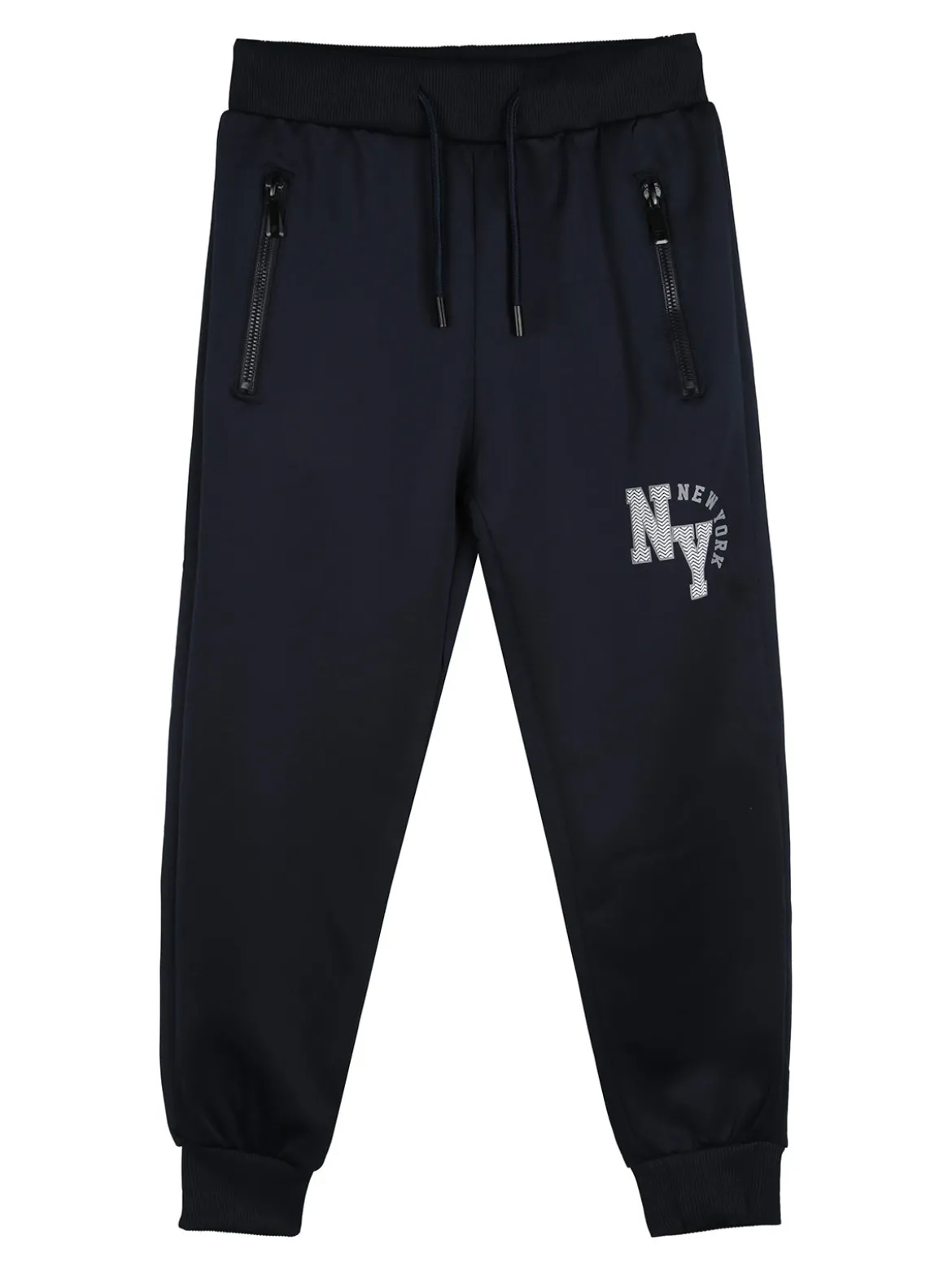 Yi Boy Pantaloni tuta da bambino con polsini e coulisse - blu scuro