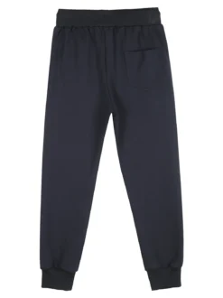 Yi Boy Pantaloni tuta da bambino con polsini e coulisse - blu scuro