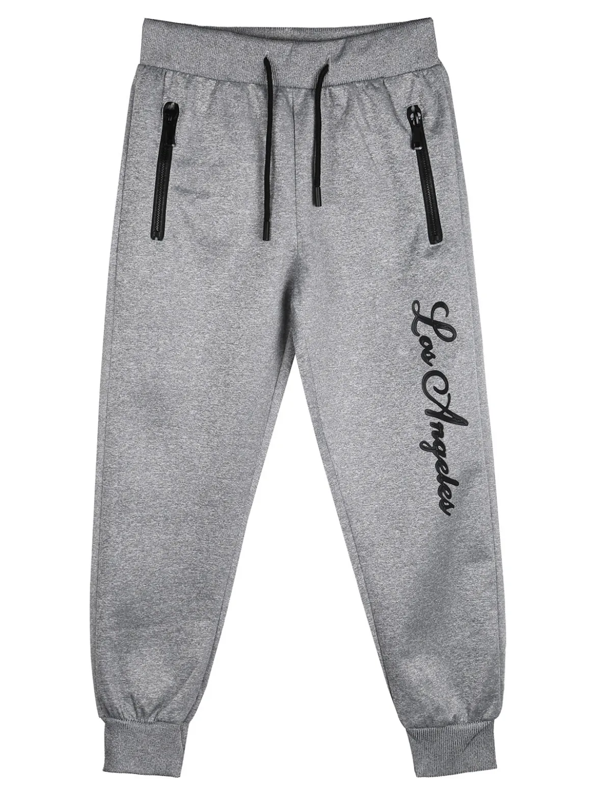Yi Boy Pantaloni tuta da bambino con polsini e coulisse - grigio