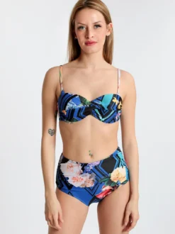 Y&M Bikini a fascia con slip a fianco alto