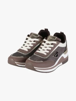 Y.M.C.A. Sneakers donna lurex con zeppa