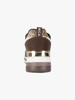 Y.M.C.A. Sneakers donna lurex con zeppa