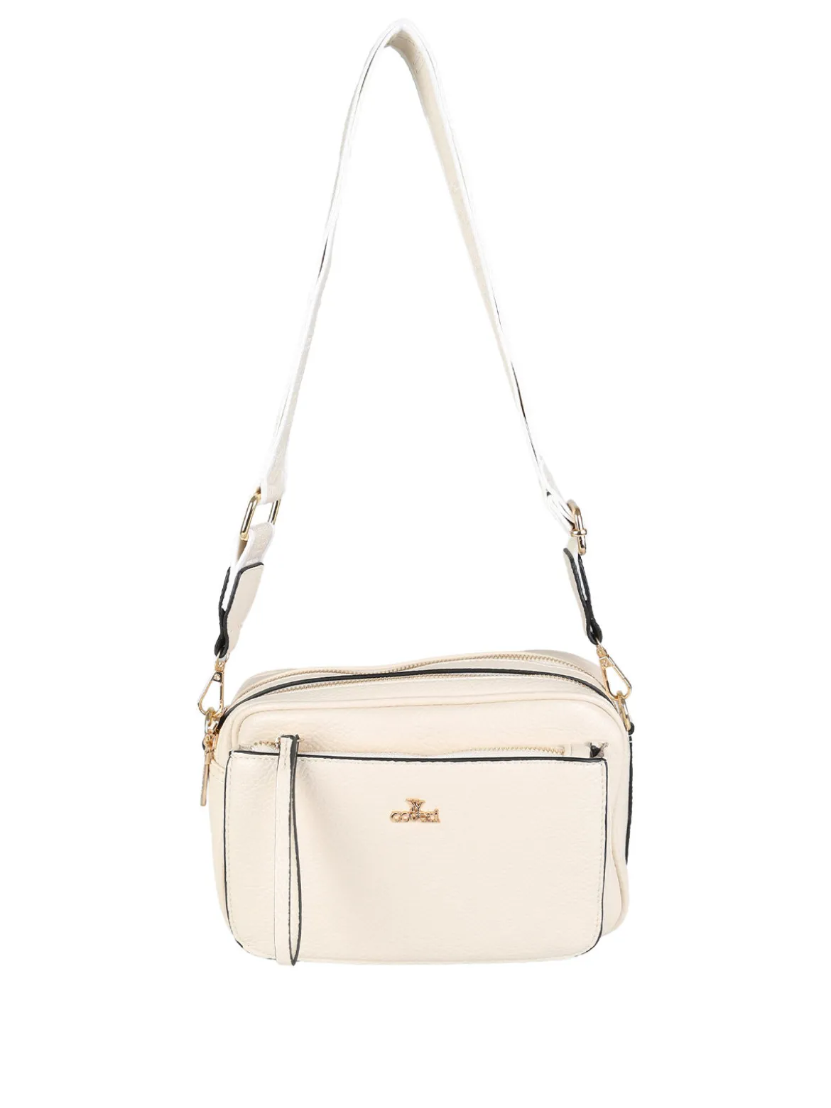 You Young Coveri Borsa a tracolla da donna in ecopelle - beige