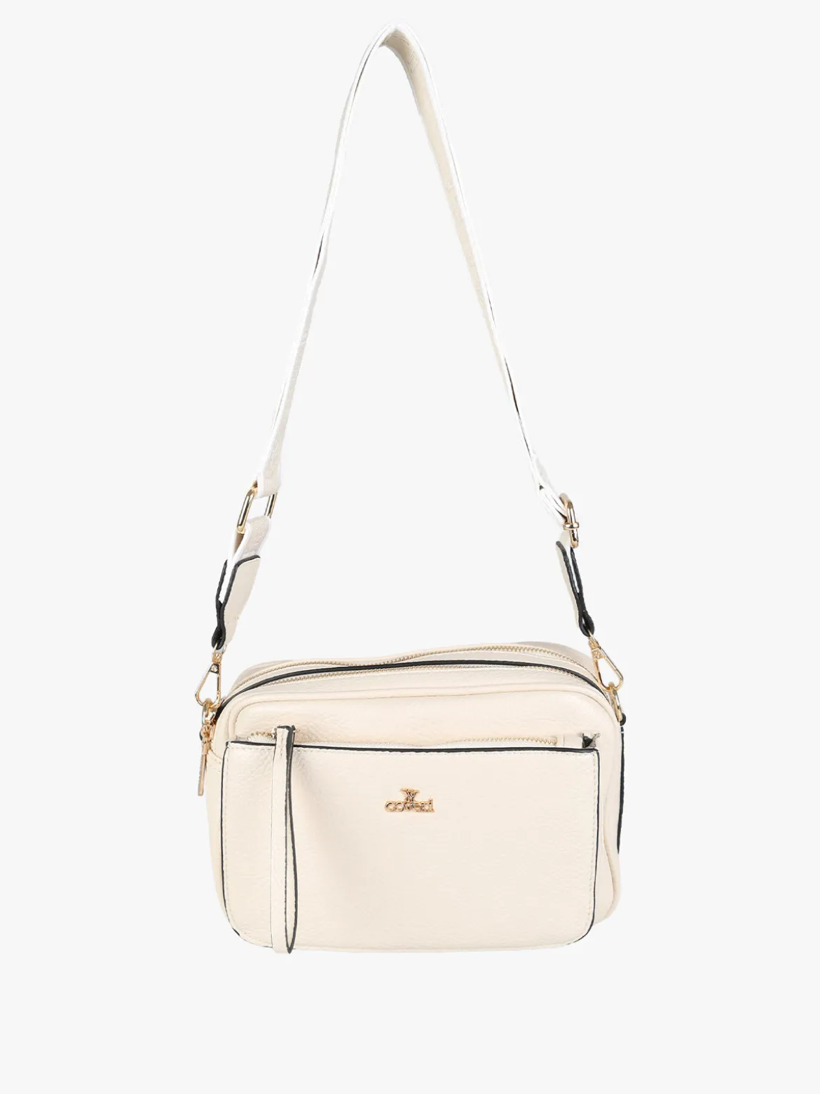 You Young Coveri Borsa a tracolla da donna in ecopelle - beige