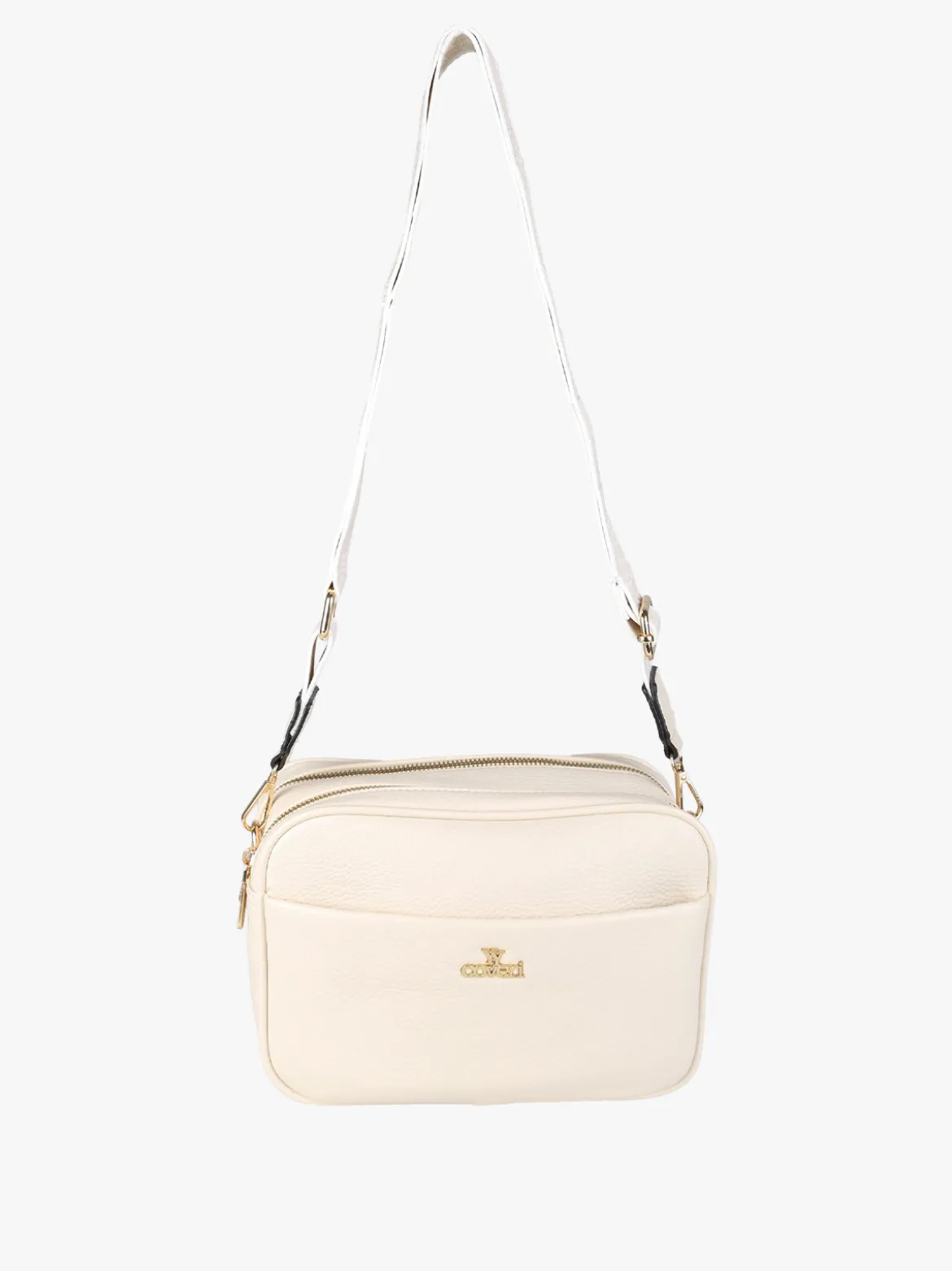 You Young Coveri Borsa a tracolla da donna in ecopelle con doppio scomparto - beige