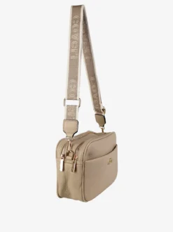 You Young Coveri Borsa a tracolla da donna in ecopelle con doppio scomparto - taupe