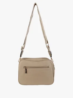 You Young Coveri Borsa a tracolla da donna in ecopelle con doppio scomparto - taupe