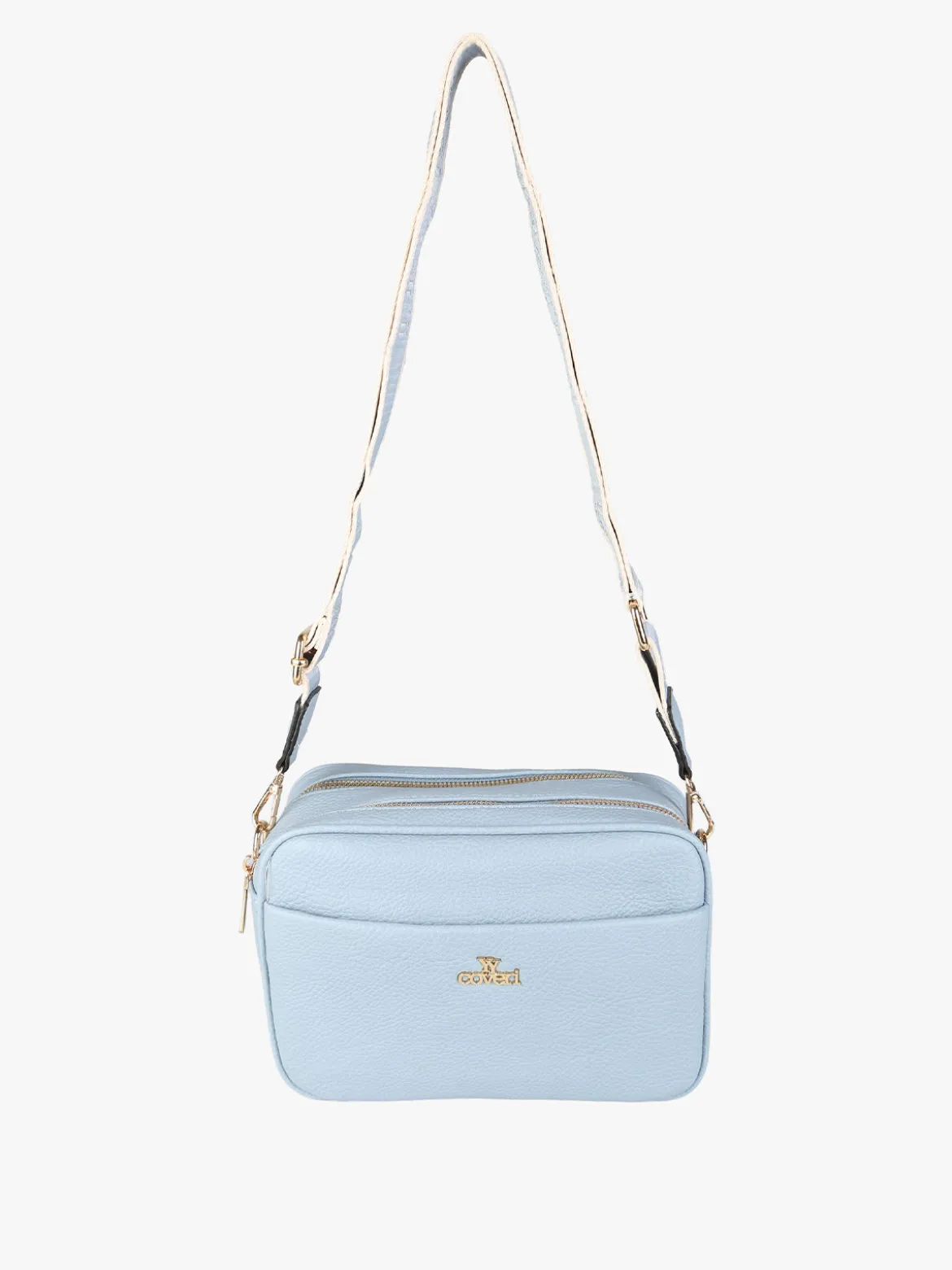 You Young Coveri Borsa a tracolla da donna in ecopelle con doppio scomparto - azzurro