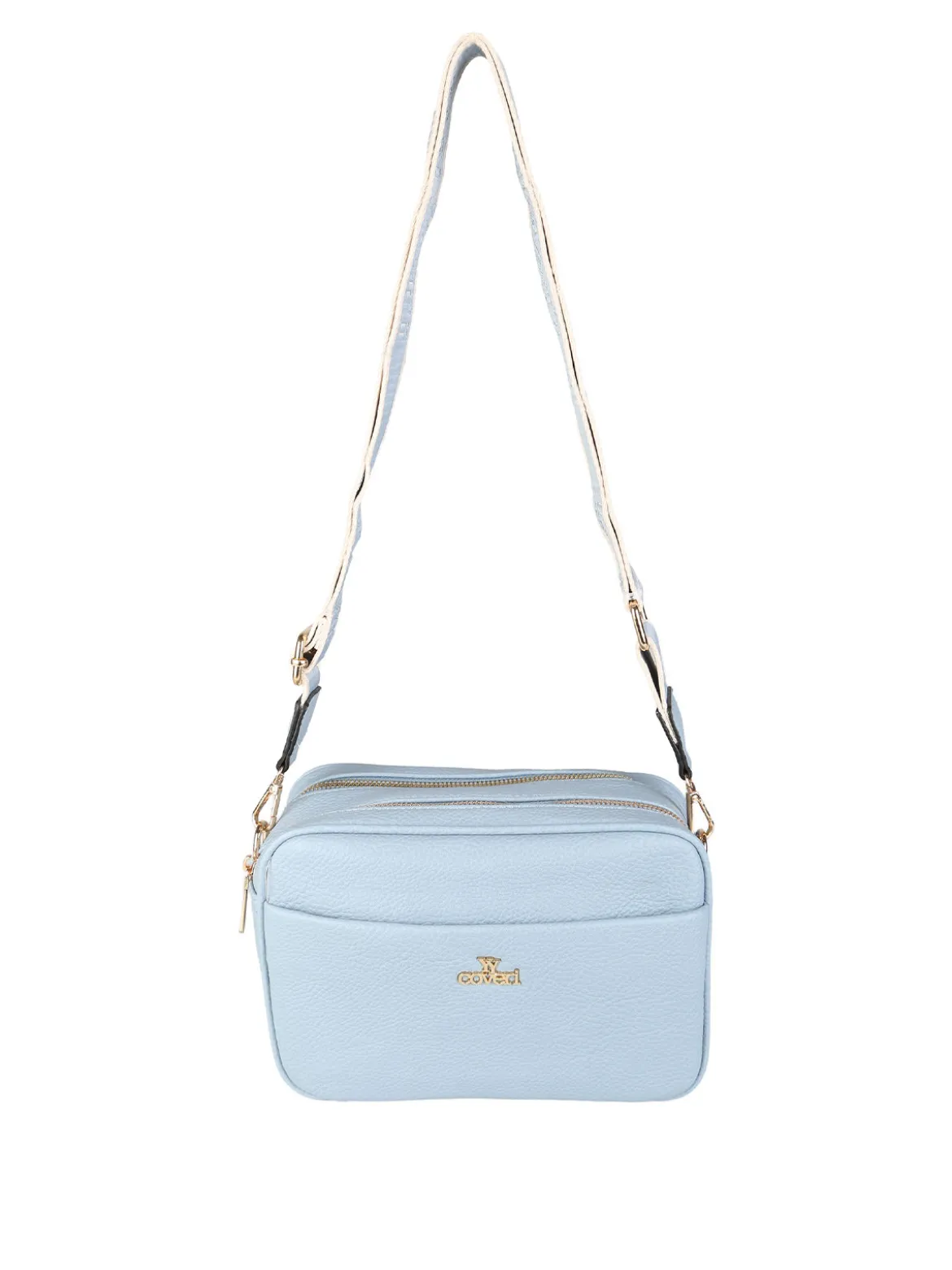 You Young Coveri Borsa a tracolla da donna in ecopelle con doppio scomparto - azzurro