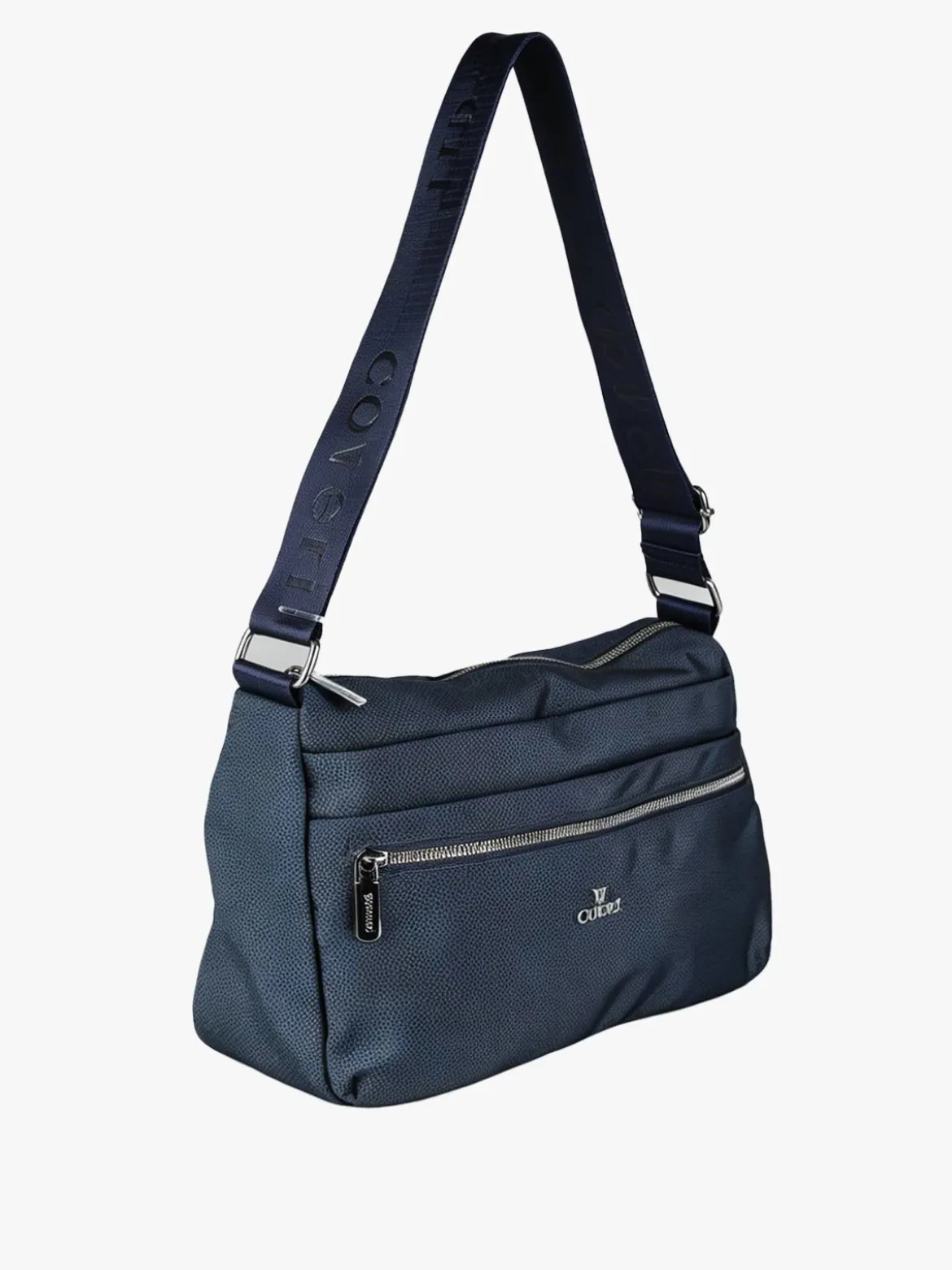 You Young Coveri Borsa a tracolla da donna in nylon - blu scuro