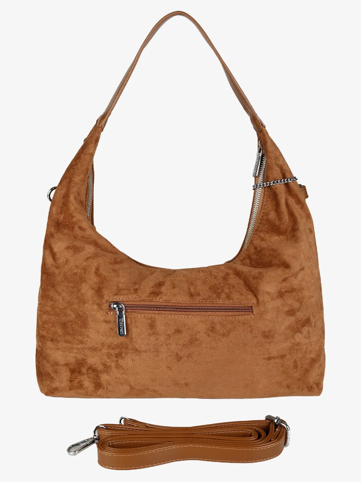 You Young Coveri Borsa hobo da donna in tessuto scamosciato con borchie - khaki