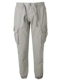 Zeta Pantaloni cargo da uomo con coulisse - grigio chiaro